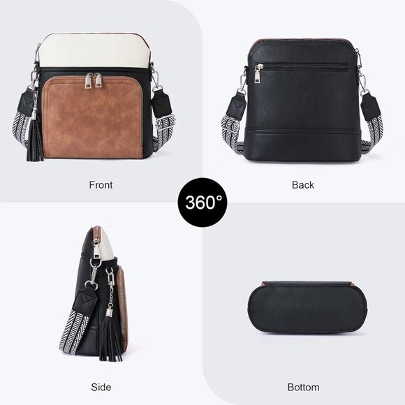 Crossbody Purse for Women,Lightweight Medium Crossbody Bag Soft Leather Women's - Picture 4 of 7